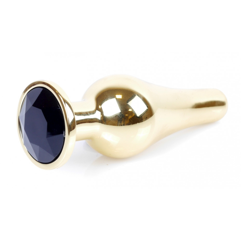 Анальные игрушки - Анальная пробка Boss Series - Jewellery Gold BUTT PLUG Black, BS6400065 7