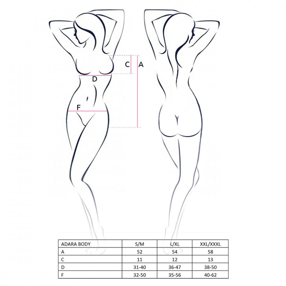 Эротическое боди - Боди монокини ADARA BODY red XXL/XXXL - Passion 1