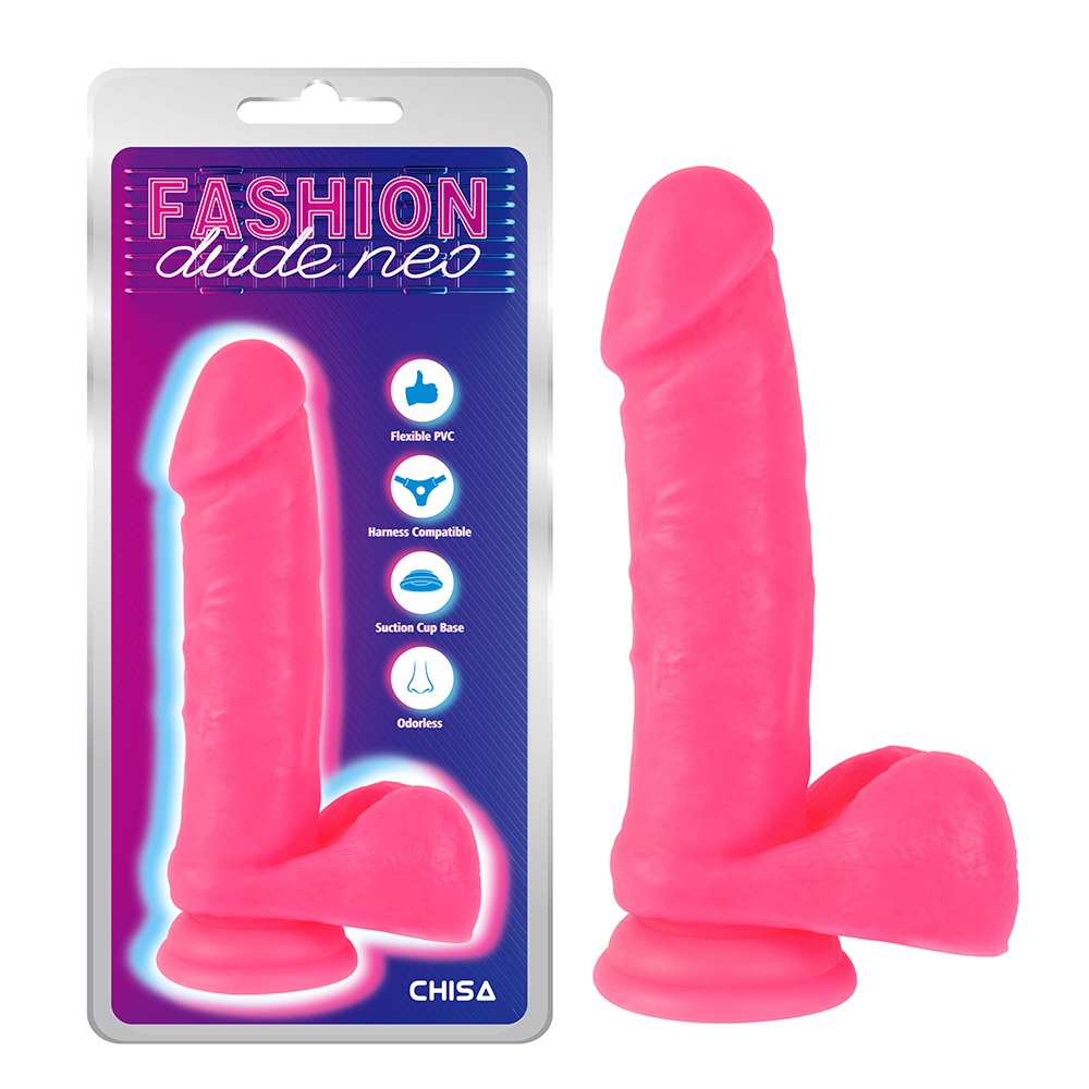 Секс игрушки - Фалломитатор реалистичный Chisa Fashion Dude Neo Dual Density, на присоске, розовый