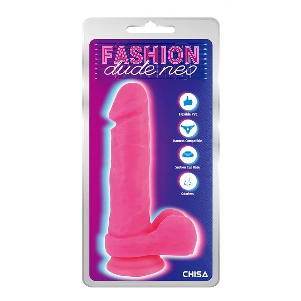 Секс игрушки - Фалломитатор реалистичный Chisa Fashion Dude Neo Dual Density, на присоске, розовый 5