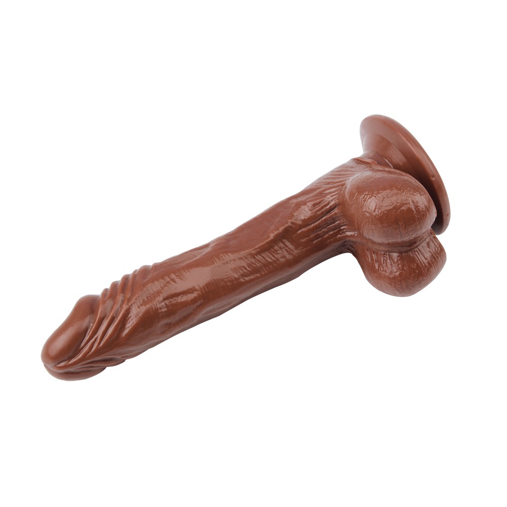 Секс игрушки - Фаллоимитатор реалистичный с мошонкой Chisa Ballsy Super Cock James Deen на присоске, коричневый 3