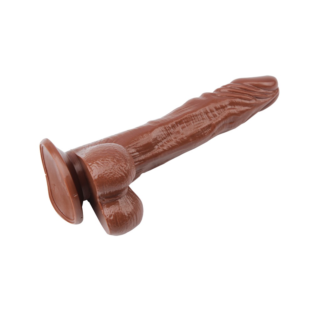 Секс игрушки - Фаллоимитатор реалистичный с мошонкой Chisa Ballsy Super Cock James Deen на присоске, коричневый 4