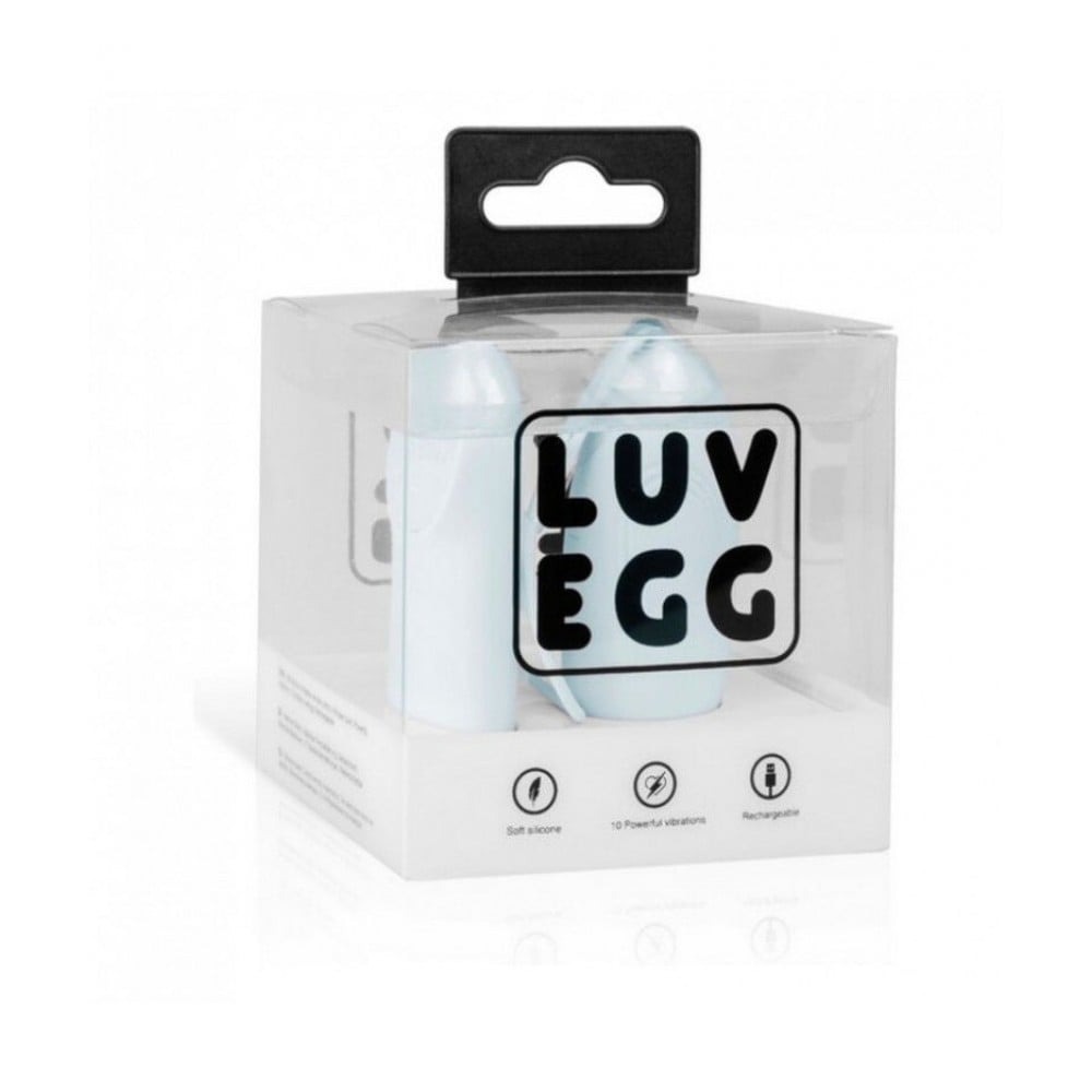 Вагинальные шарики - LUV001BLU Виброейте с пультом LUV EGG голубое 2