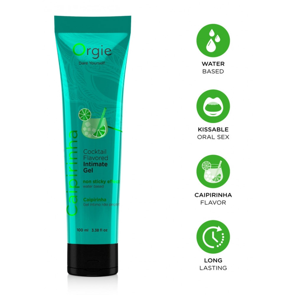 Лубриканты - Оральный лубрикант Orgie Cocktail Flavored Intimate Gel - Caipirinha, 100 ml 3