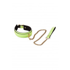 Ошейник с поводком светящийся в темноте Dream Toys Radiant Collar & Leash зеленый