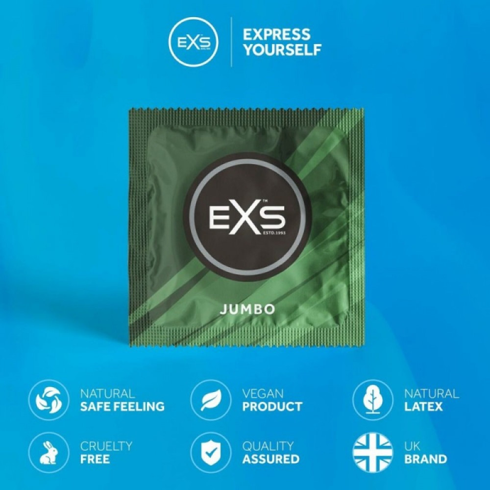 Лубриканты - Презервативы королевского размера Exs Jumbo латексные (цена за 5 шт.) 1
