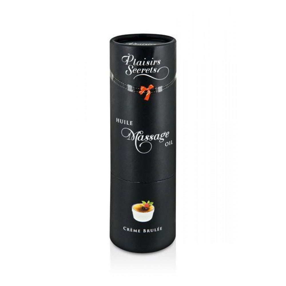 Массажные масла - Массажное масло Plaisirs Secrets Creme Brulee (59 мл) с афродизиаками съедобное, подарочная упаковка 1