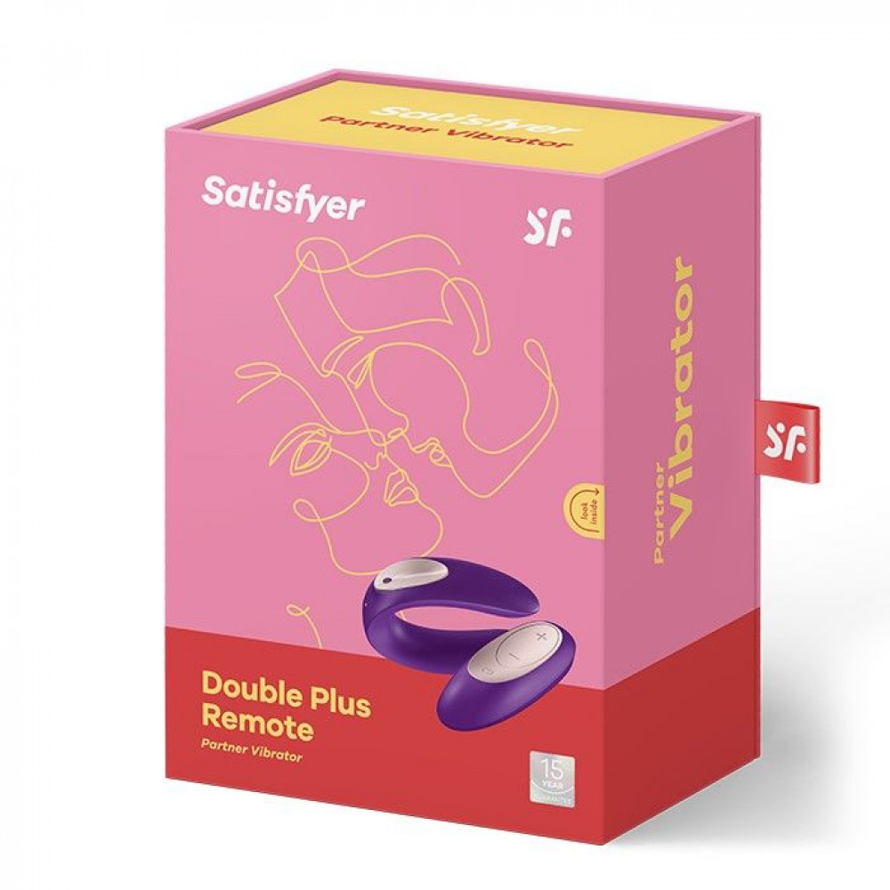 Вибраторы для пар - Вибратор для пар Satisfyer Double Plus Remote с пультом ДУ и двумя моторчиками 3