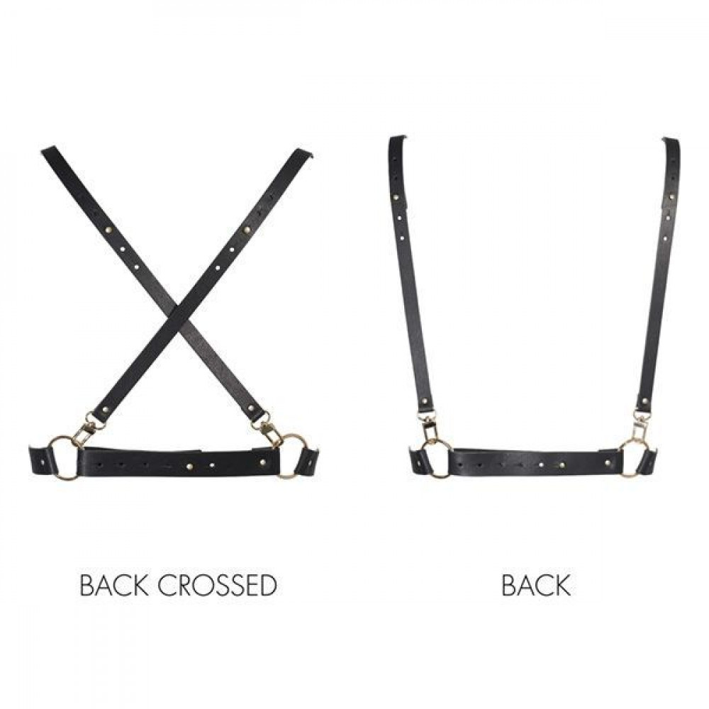 Чокеры, портупеи - Портупея Bijoux Indiscrets MAZE - X Harness Black, экокожа 6