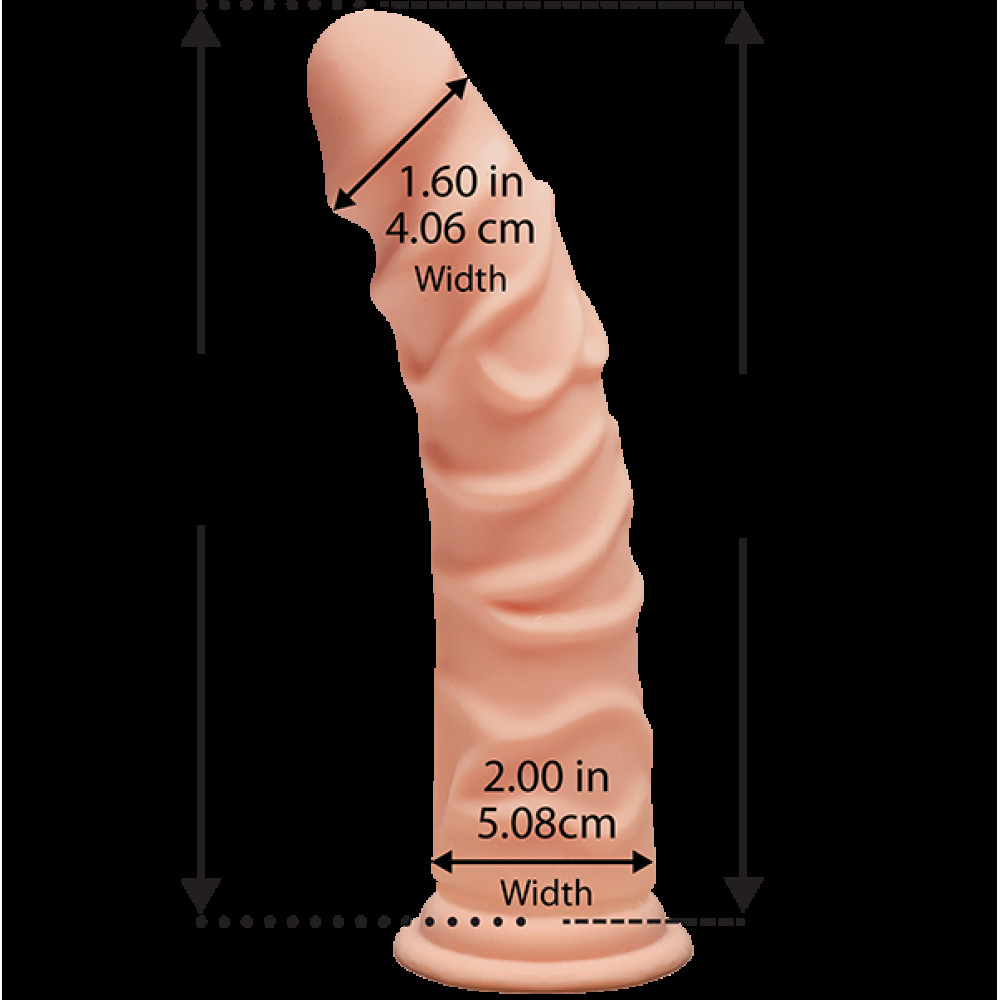 Фаллоимитаторы на присоске, двойные - Фаллоимитатор Doc Johnson The D - Ragin D - 8 Inch Without Balls - ULTRASKYN, диаметр 5,1см 1