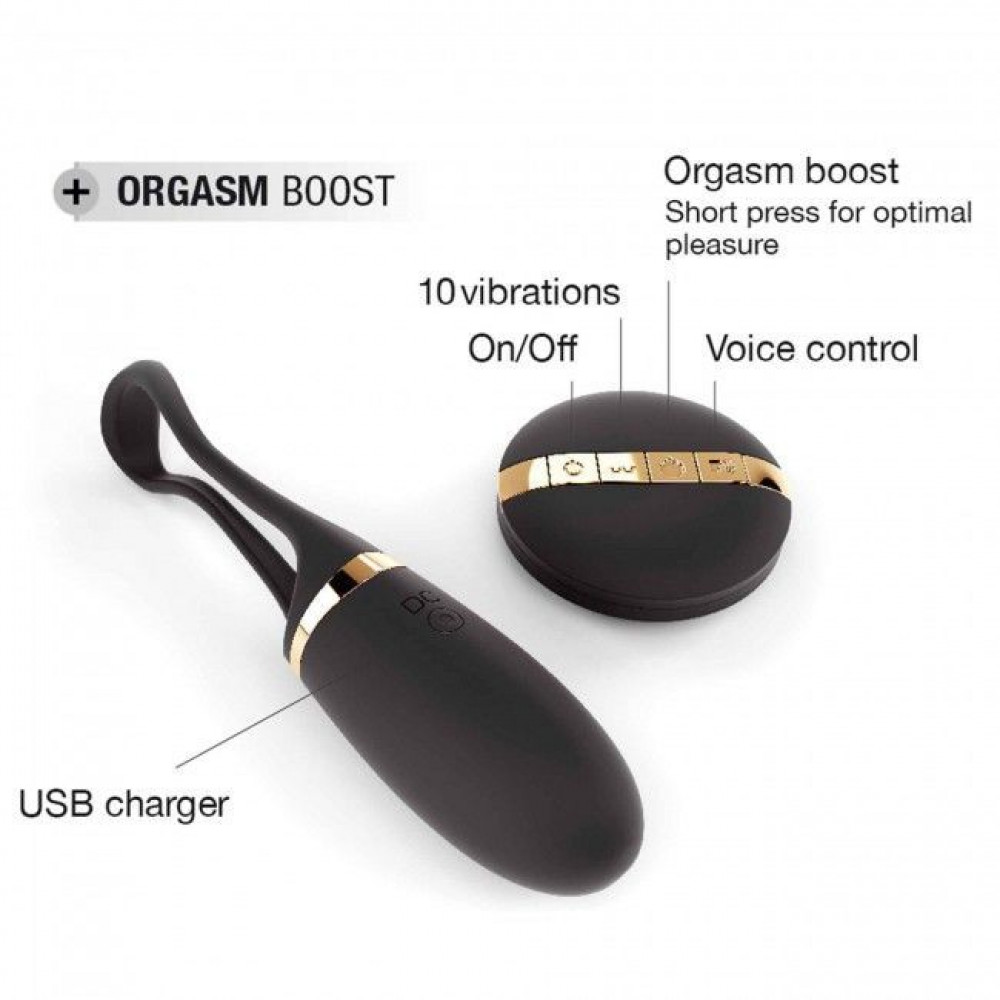 Виброяйцо - Виброяйцо Dorcel Secret Delight Gold с пультом ДУ, с турборежимом и голосовым управлением 2