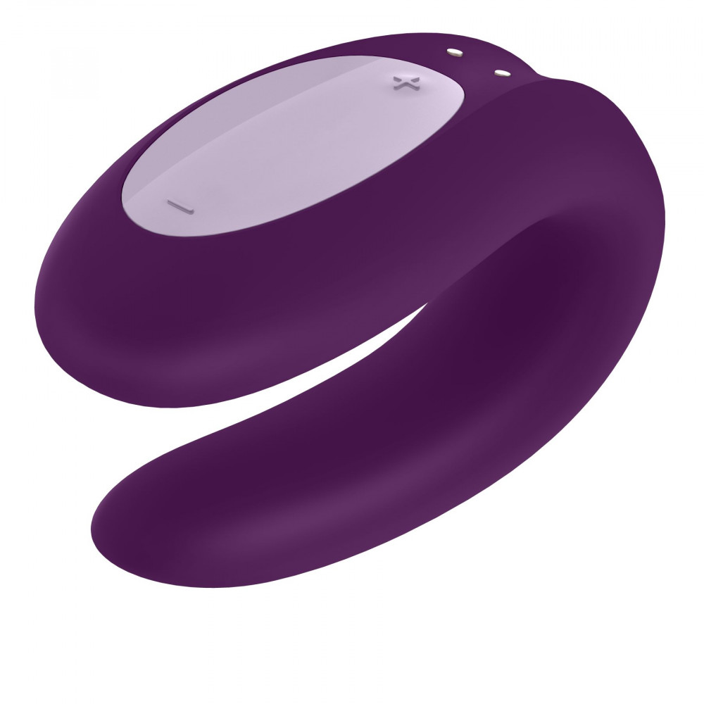 Вибраторы для пар - Смарт-вибратор для пар Satisfyer Double Joy Violet с широким клиторальным стимулятором 4