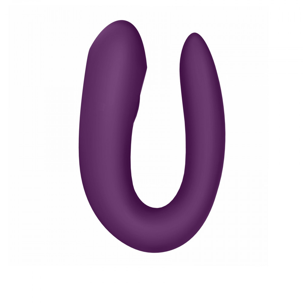 Вибраторы для пар - Смарт-вибратор для пар Satisfyer Double Joy Violet с широким клиторальным стимулятором 6