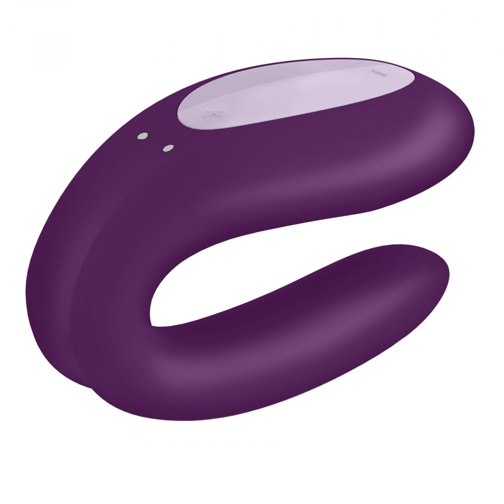 Вибраторы для пар - Смарт-вибратор для пар Satisfyer Double Joy Violet с широким клиторальным стимулятором 2