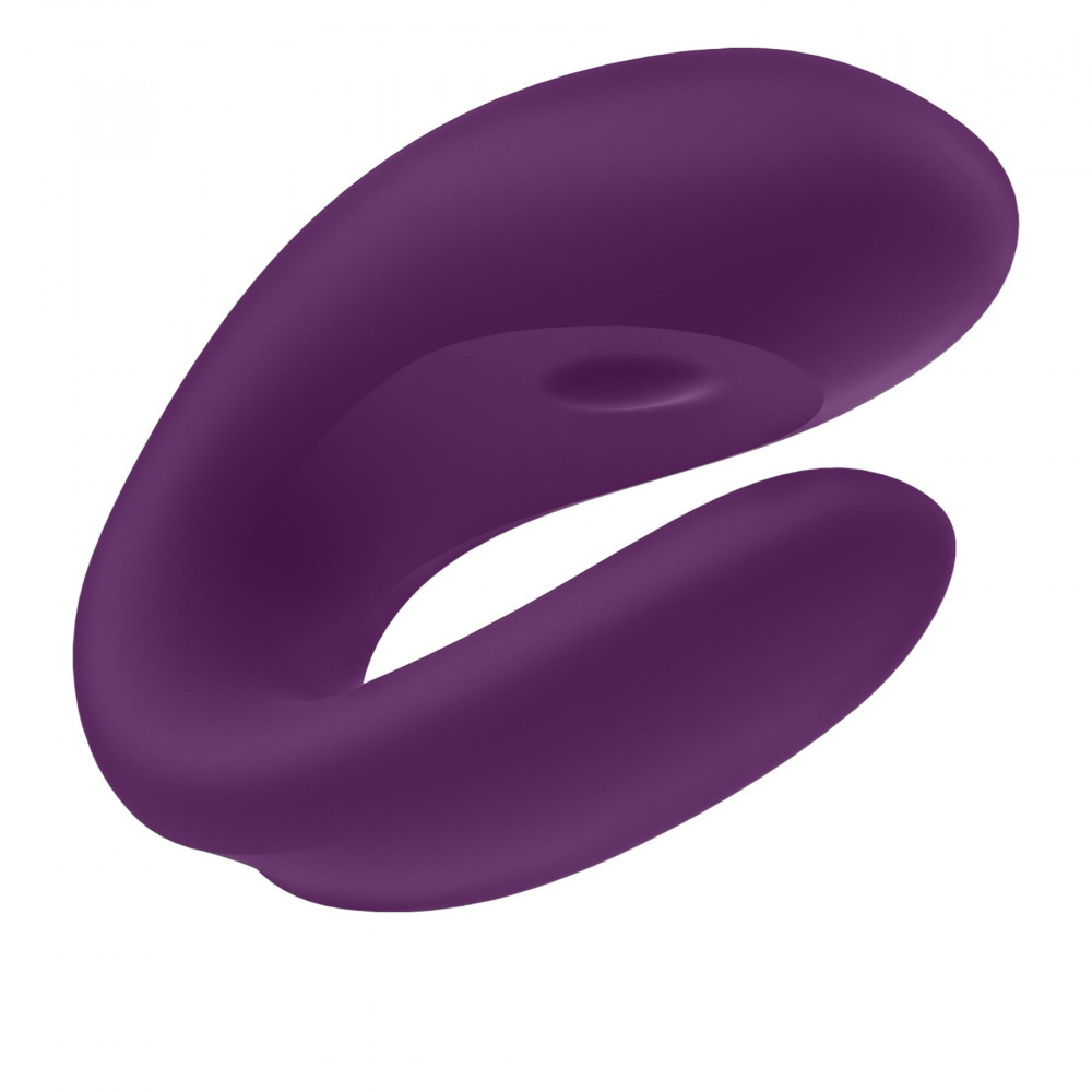 Вибраторы для пар - Смарт-вибратор для пар Satisfyer Double Joy Violet с широким клиторальным стимулятором 3