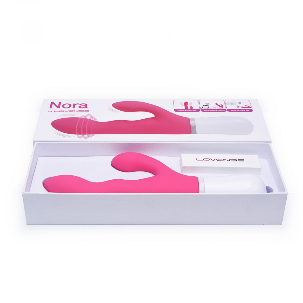 Вибратор-кролик - Смарт вибратор-кролик Lovense Nora с вращающимся стволом 4
