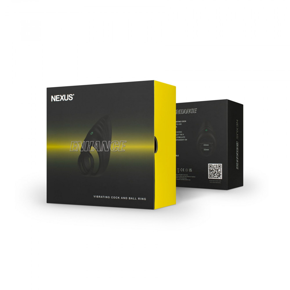Эрекционные кольца с вибрацией - Эрекционное виброкольцо Nexus Enhance Vibrating Cock and Ball Ring, двойное 1