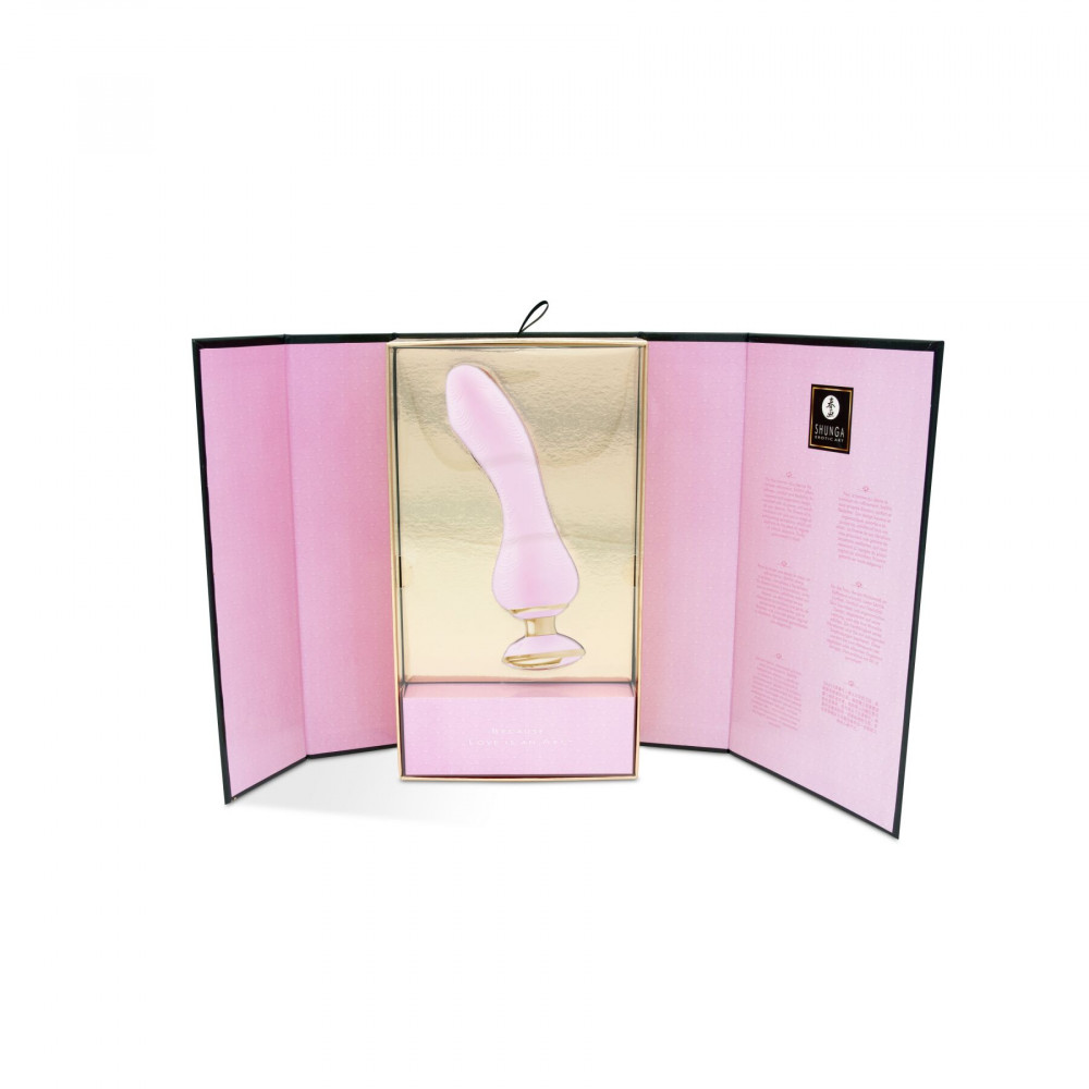 Вибратор - Вибратор для точки G Shunga Sanya Light Pink, гибкий ствол 4