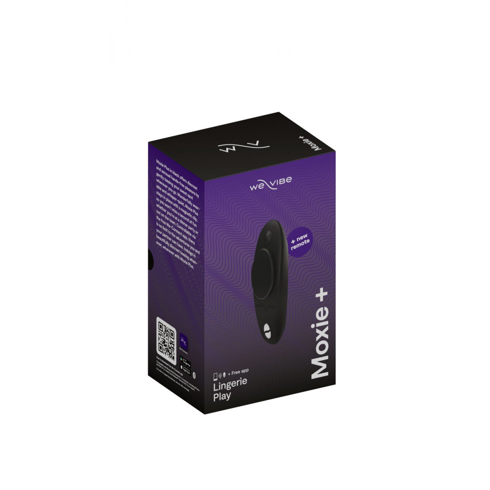Вибратор - Смарт-вибратор в трусики We-Vibe Moxie+ Satin Black, обновленный пульт ДУ 1