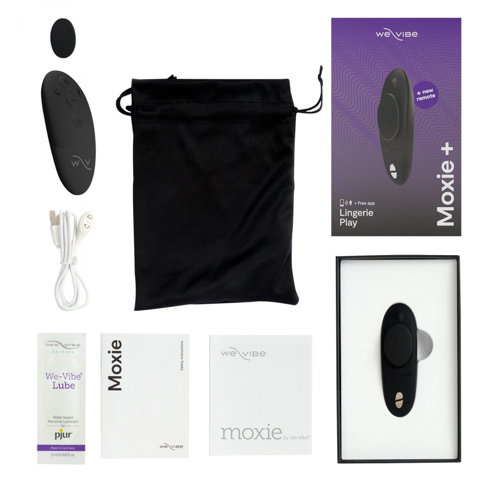 Вибратор - Смарт-вибратор в трусики We-Vibe Moxie+ Satin Black, обновленный пульт ДУ 2