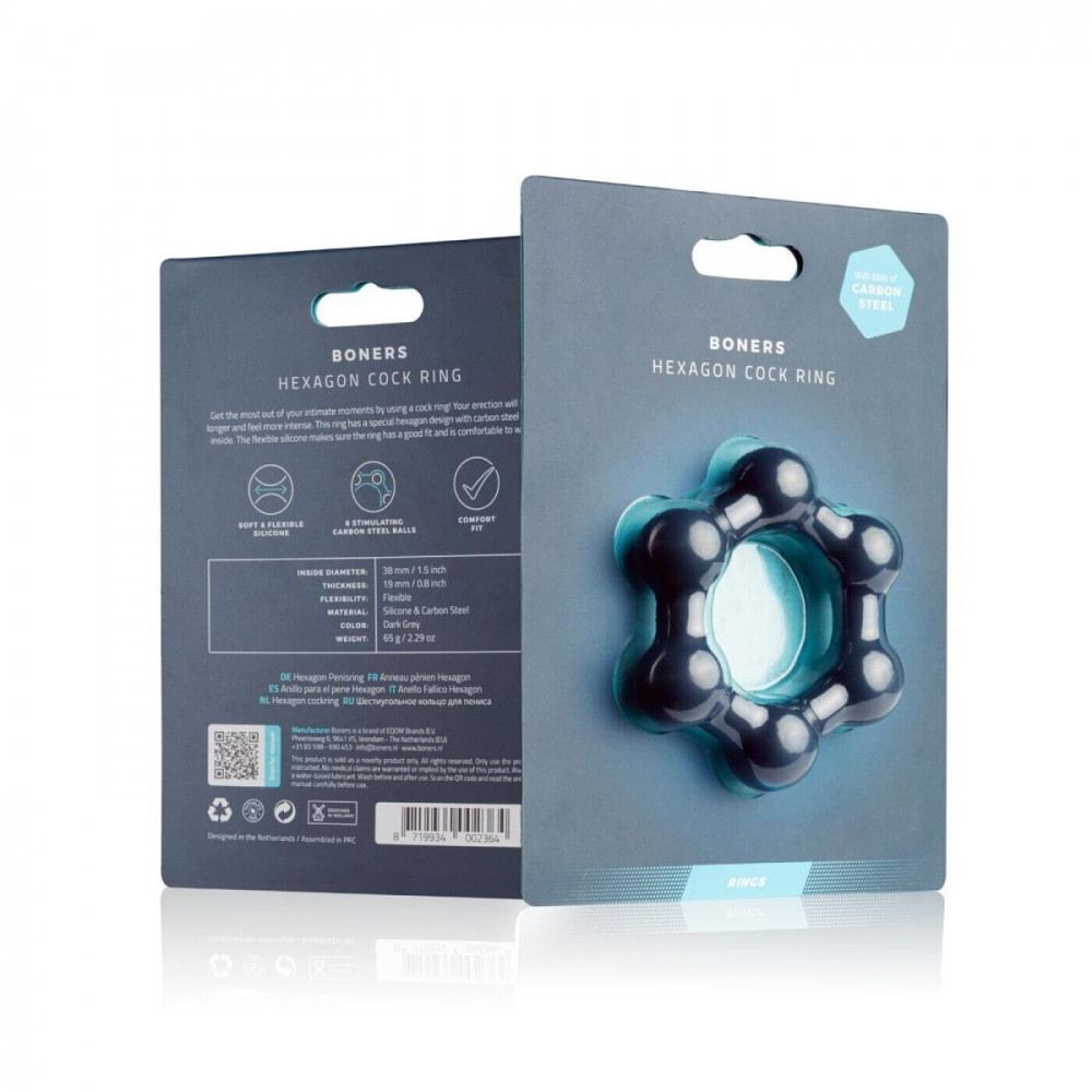 Эрекционное кольцо - Эрекционное кольцо Boners Hexagon Cock Ring 1
