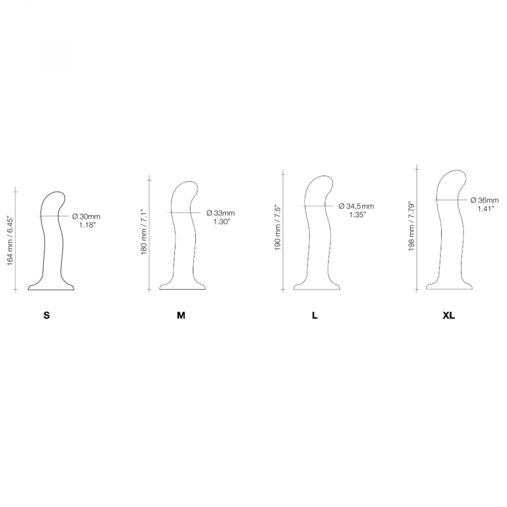 Страпон - Насадка для страпона Strap-On-Me P&G-Spot Dildo, силикон, размер XL 2