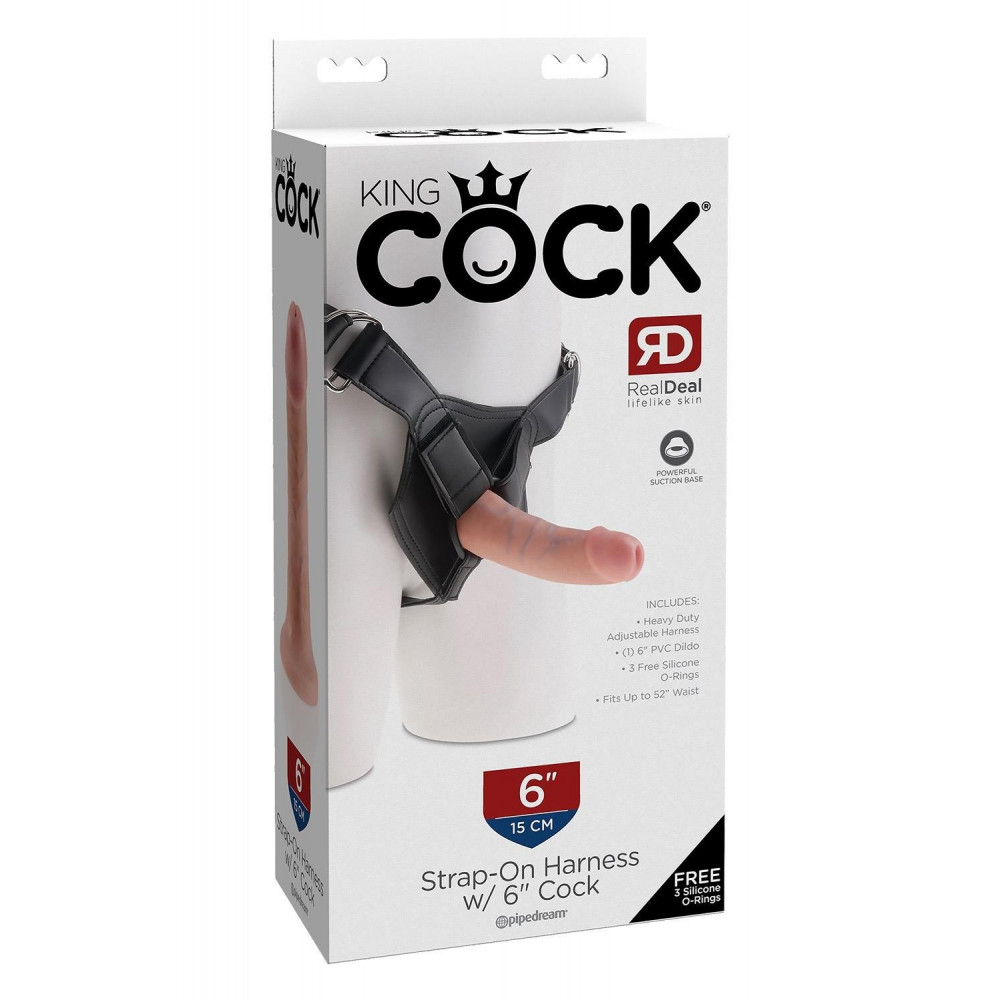 Секс игрушки - Страпон Pipedream King Cock реалистичный, с присоской 7