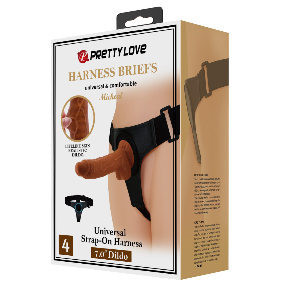 Страпон - Страпон женский Pretty Love - HARNESS BRIEFS Micheal, BW-022092NR 1