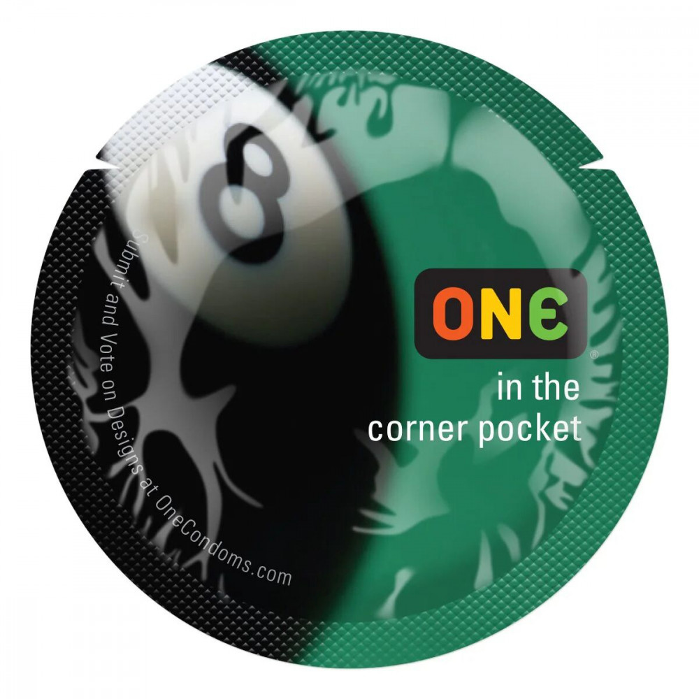 Презервативы - Презерватив ONE Color Sensations - ONE is the corner pocket (Black) 1 шт