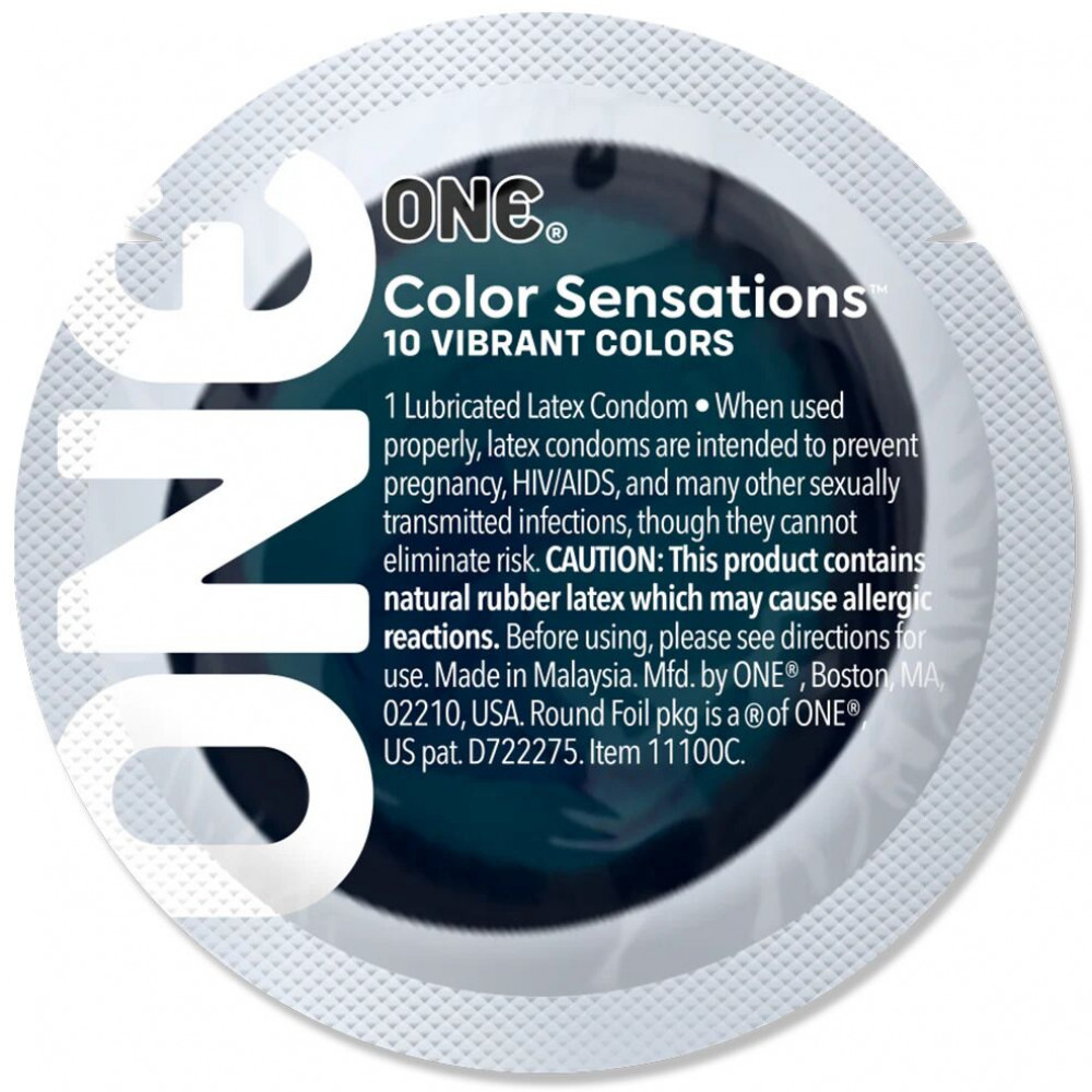 Презервативы - Презерватив ONE Color Sensations - ONE is the corner pocket (Black) 1 шт 1
