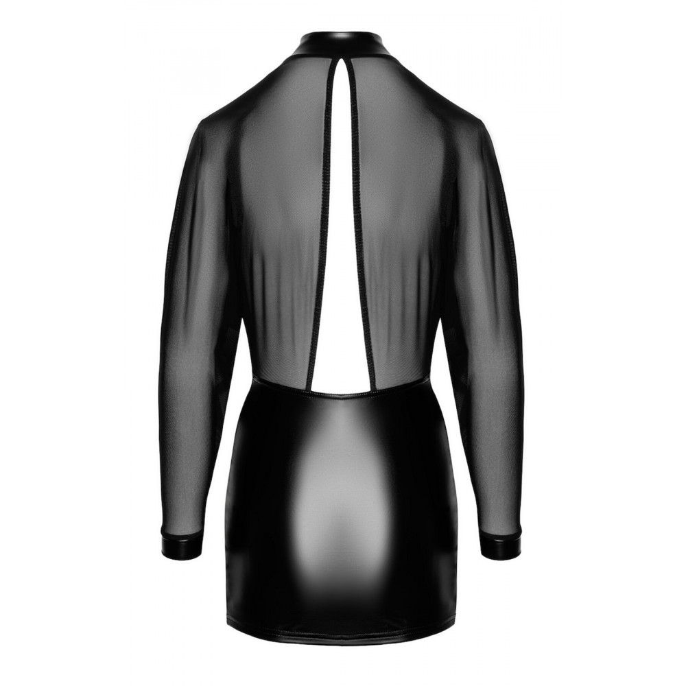 Сексуальные платья - Платье Noir Handmade F348 Powerwetlook and tulle dress - XL 5