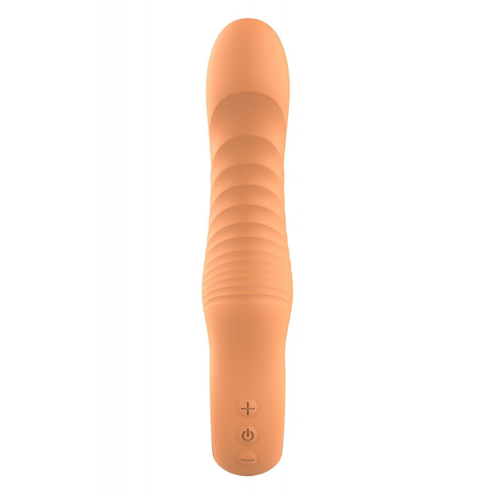 Секс игрушки - Вибратор ребристый Dream Toys Glam Flexible Ribbed Vibe, оранжевый 2