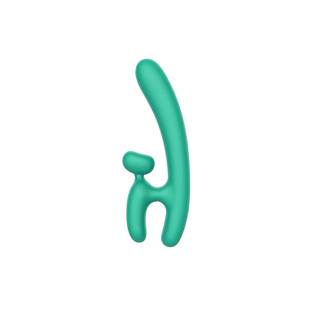 Секс игрушки - Вибратор со стимуляцией клитора, с двумя вибромоторами Chisa Lust Ripple Hreindyri, зеленый 1