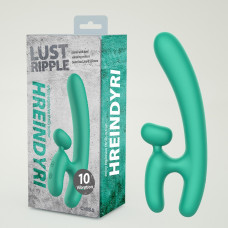 Вибратор со стимуляцией клитора, с двумя вибромоторами Chisa Lust Ripple Hreindyri, зеленый
