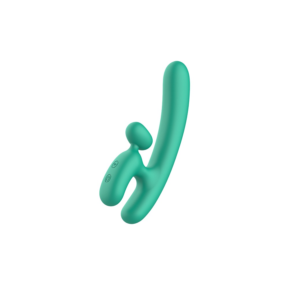 Секс игрушки - Вибратор со стимуляцией клитора, с двумя вибромоторами Chisa Lust Ripple Hreindyri, зеленый 2