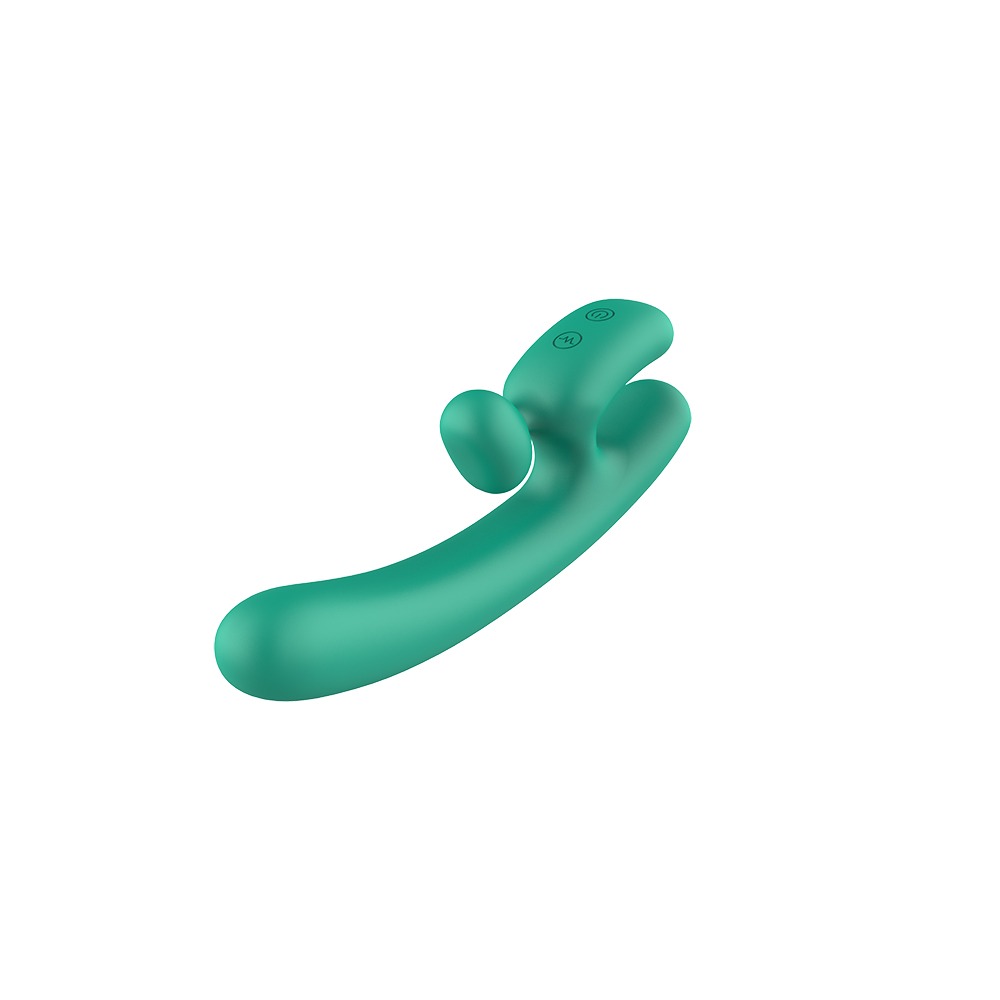 Секс игрушки - Вибратор со стимуляцией клитора, с двумя вибромоторами Chisa Lust Ripple Hreindyri, зеленый 4