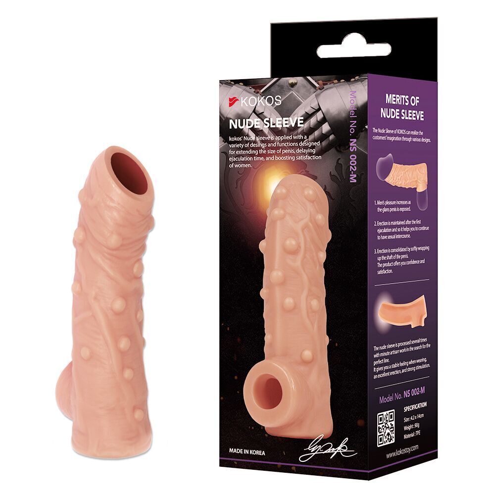 Насадки на член - Насадка на член Kokos Nude Sleeve NS 002 L 1