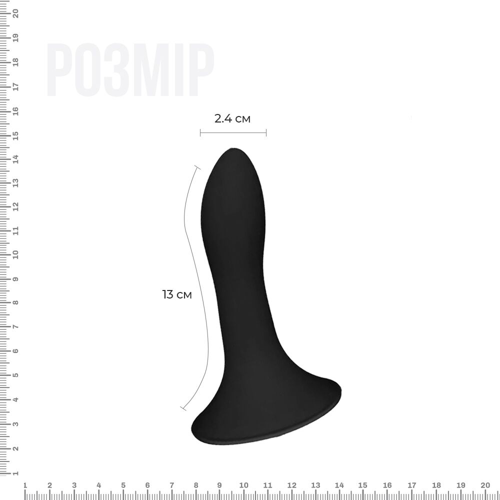Дилдо - Дилдо с присоской Adrien Lastic Hitsens 5 Black, отлично для страпона, диаметр 2,4см, длина 13см 5