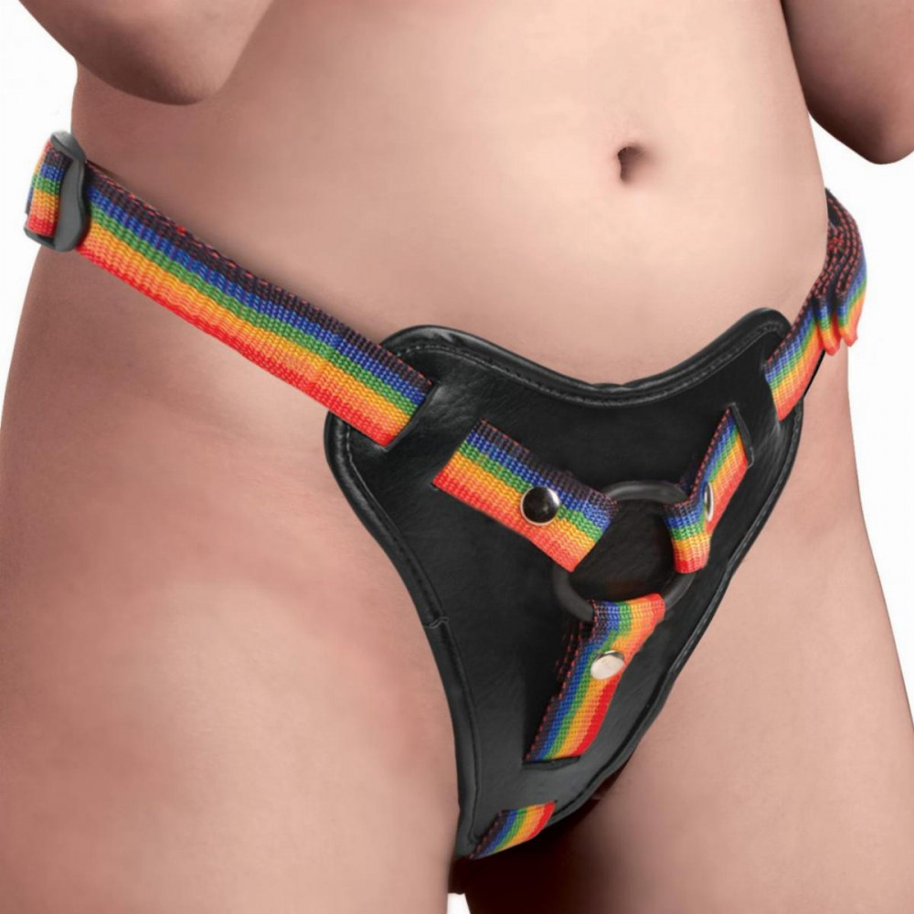 Секс игрушки - Трусики для страпона радужные Strap U Take the Rainbow Universal