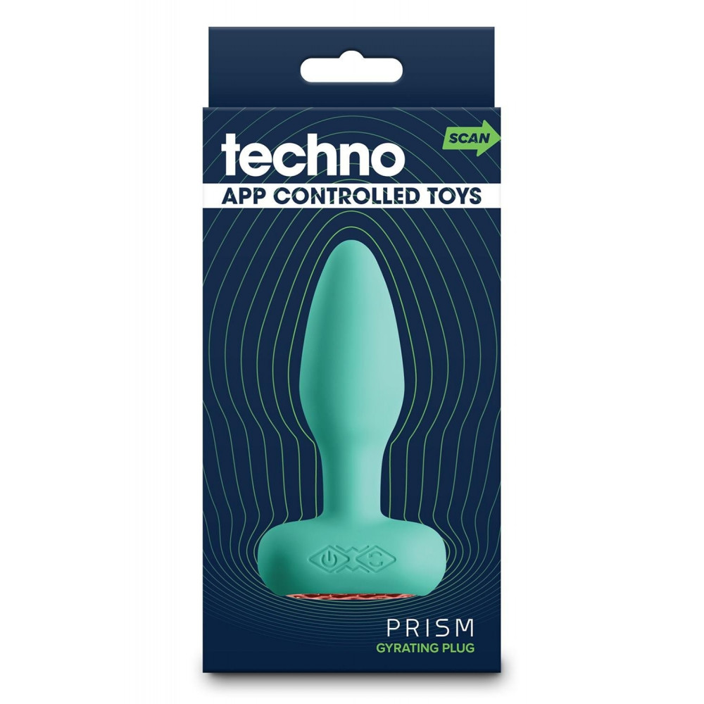 Секс игрушки - Анальная смарт вибро-пробка со стопером NS Novelties Techno Prism зеленая 3