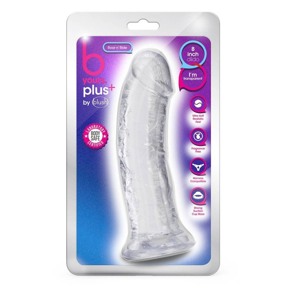 Секс игрушки - Фаллоимитатор реалистичный, на присоске Blush B Yours прозрачный, 20.3 х 5 см 1