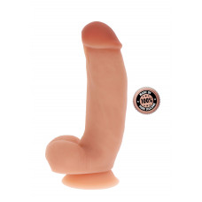 Фаллоимитатор реалистичный с мошонкой ToyJoy Get Real на присоске, бежевый