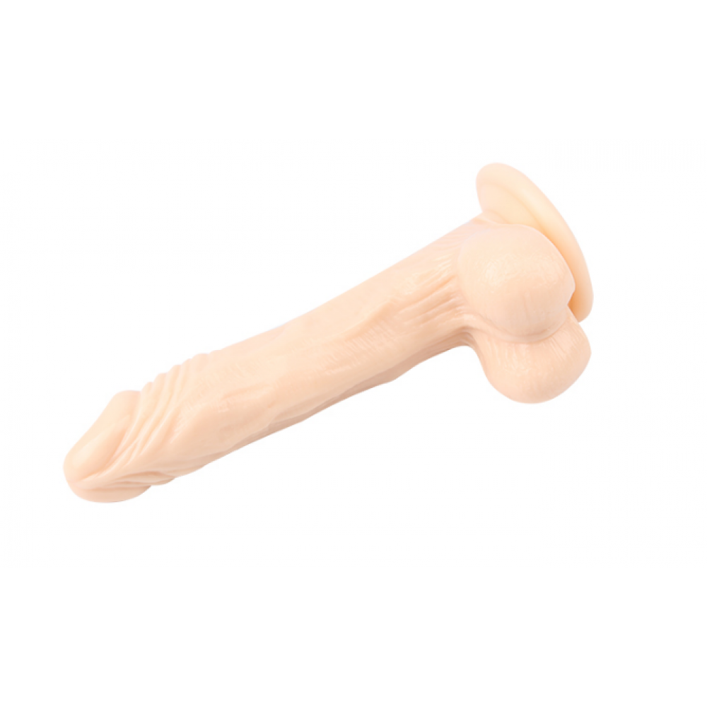 Фаллоимитатор - Фаллоимитатор с мошонкой на присоске James Deen Cock 8.5in 3