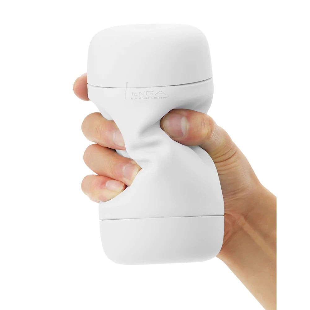 Секс игрушки - Мастурбатор нереалистичный Tenga Puffy Sugar White, рельефный, бежевый 3