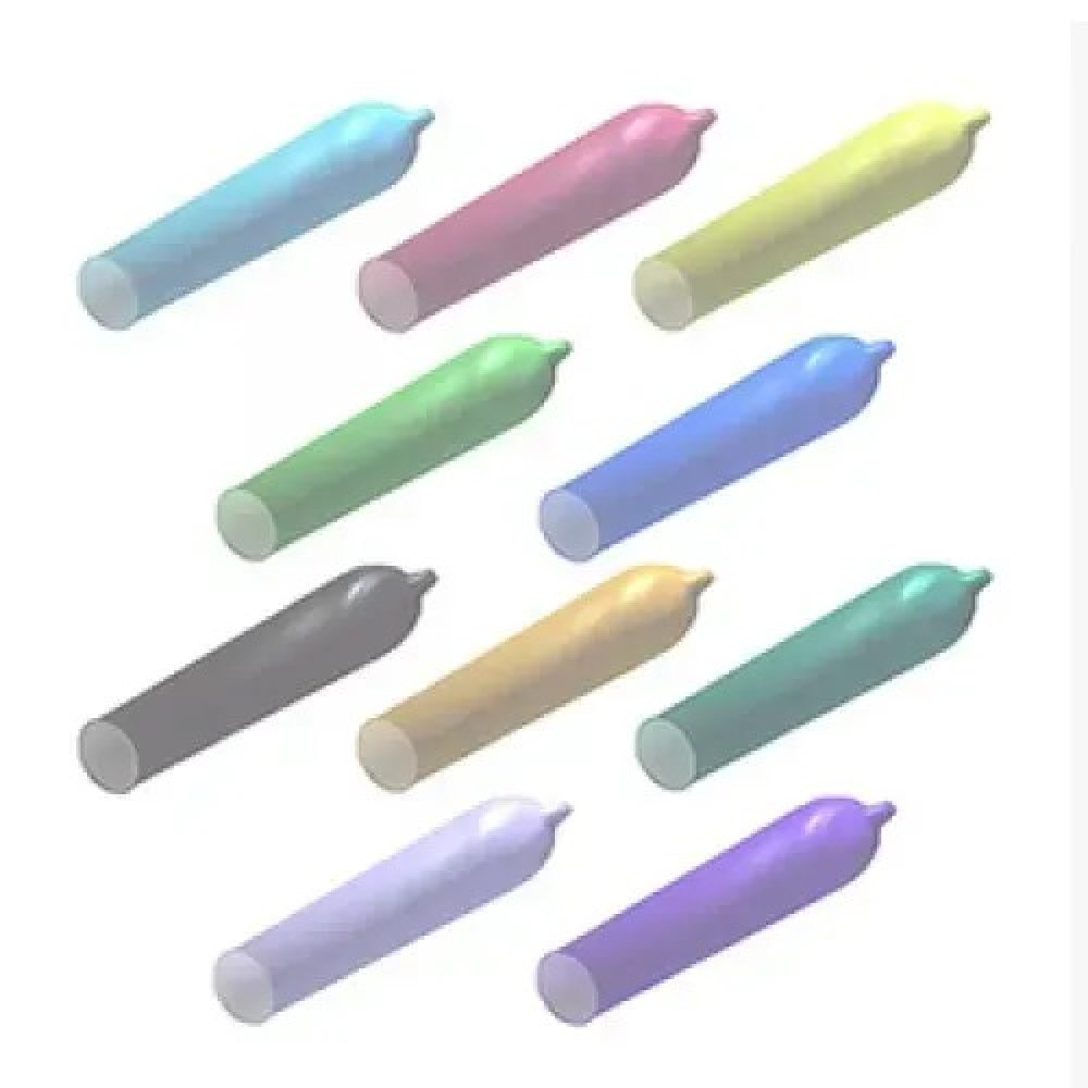 Презервативы - Набор латексных презервативов One Color Sensation c силиконовой смазкой фиолетового цв(цена за 5 шт) 2