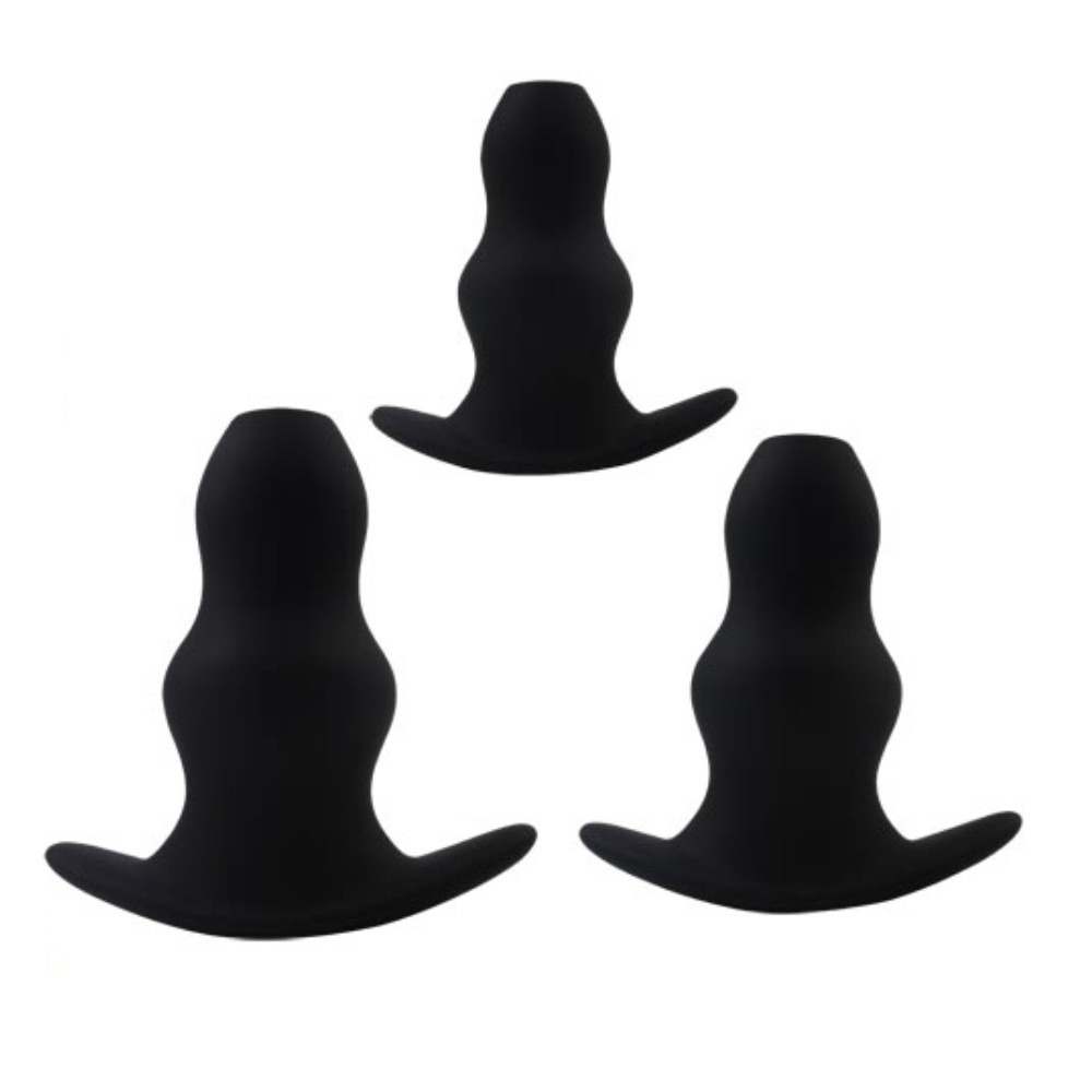 Секс игрушки - Набор анальных тоннелей Chisa Black Mont Rippled Anal Juicer Kit, черный 1