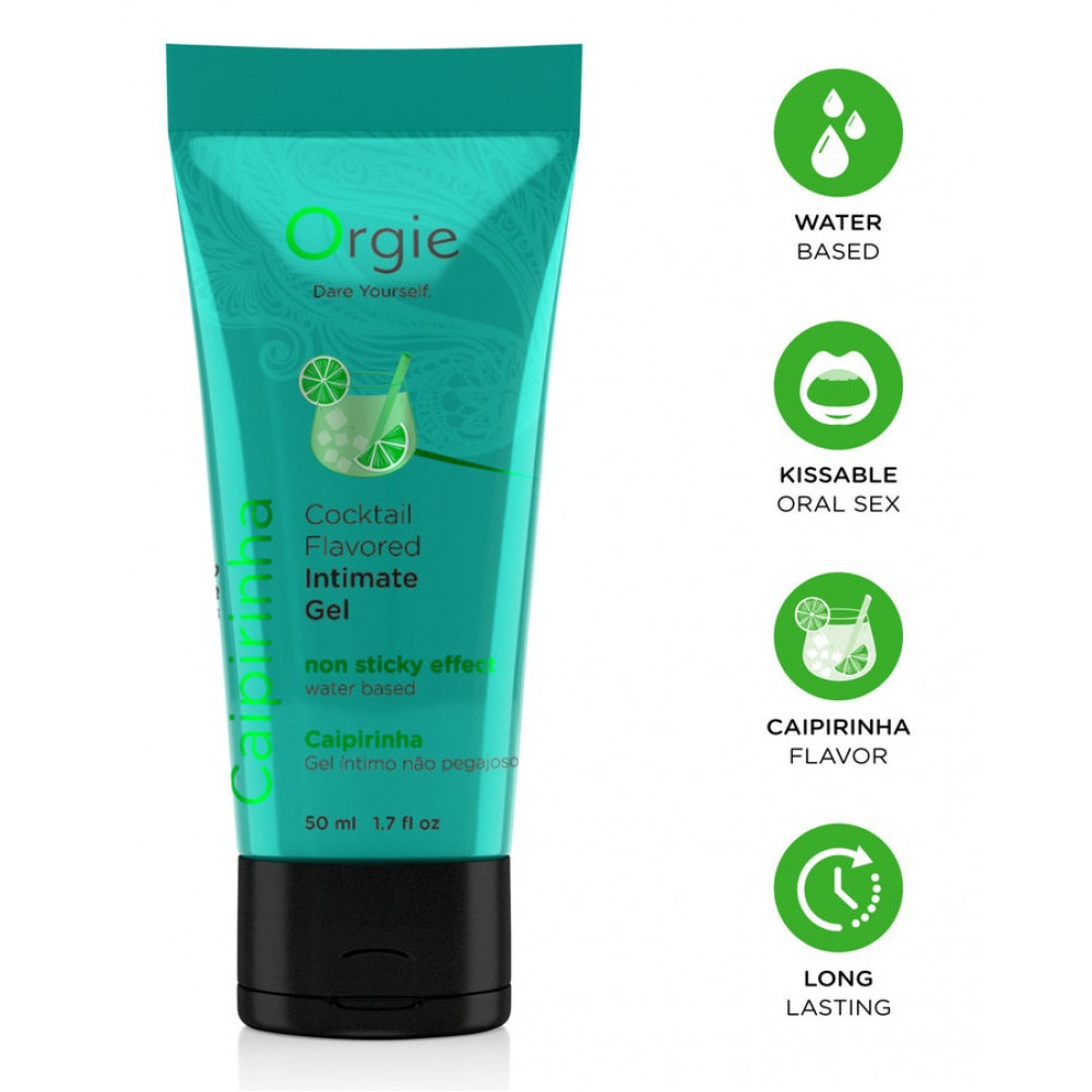 Лубриканты - Оральный лубрикант Orgie Cocktail Flavored Intimate Gel - Caipirinha, 50 ml 3