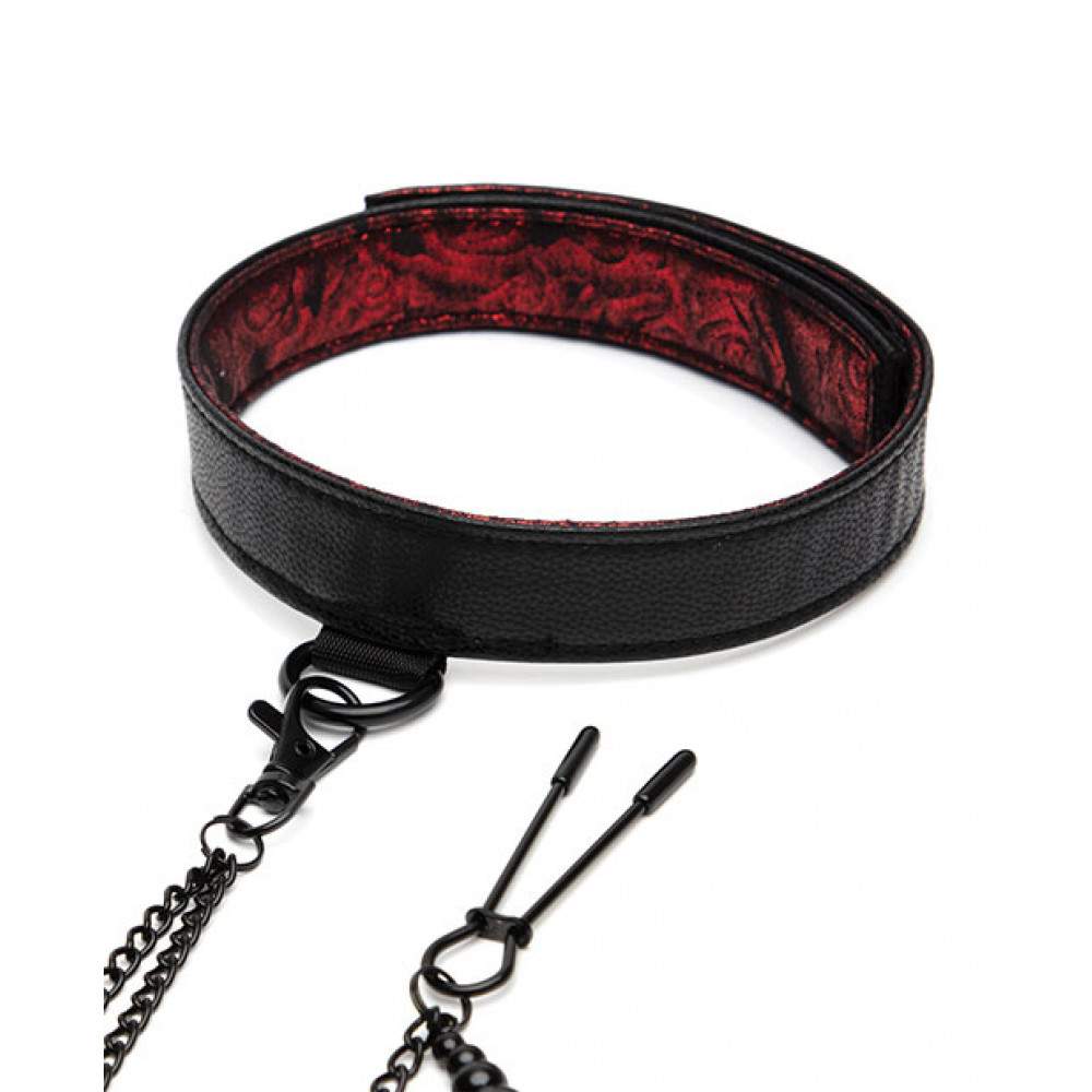 Ошейники, поводки - Ошейник с зажимами на соски Sweet Anticipation Fifty Shades of Grey Collar Nipp 4