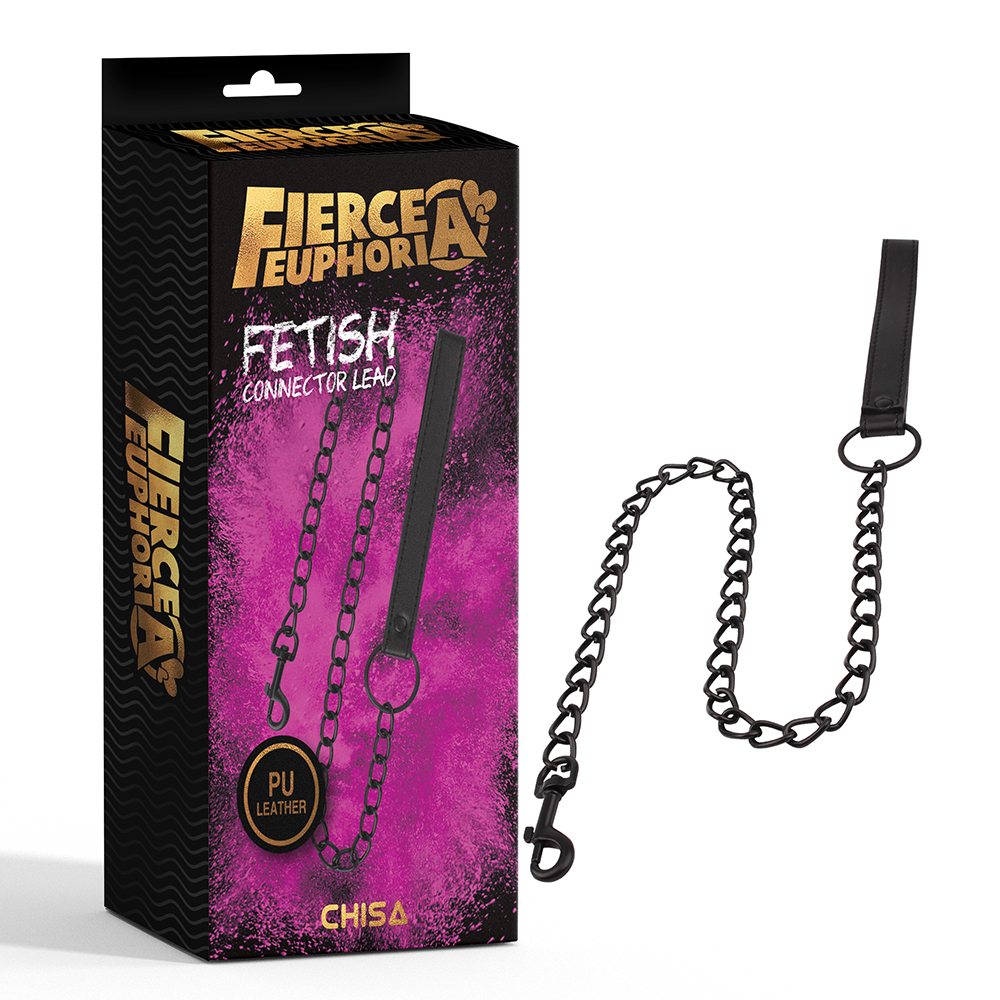 БДСМ игрушки - Поводок для ошейника Chisa Fierce Euphoria Fetish Connector, черный