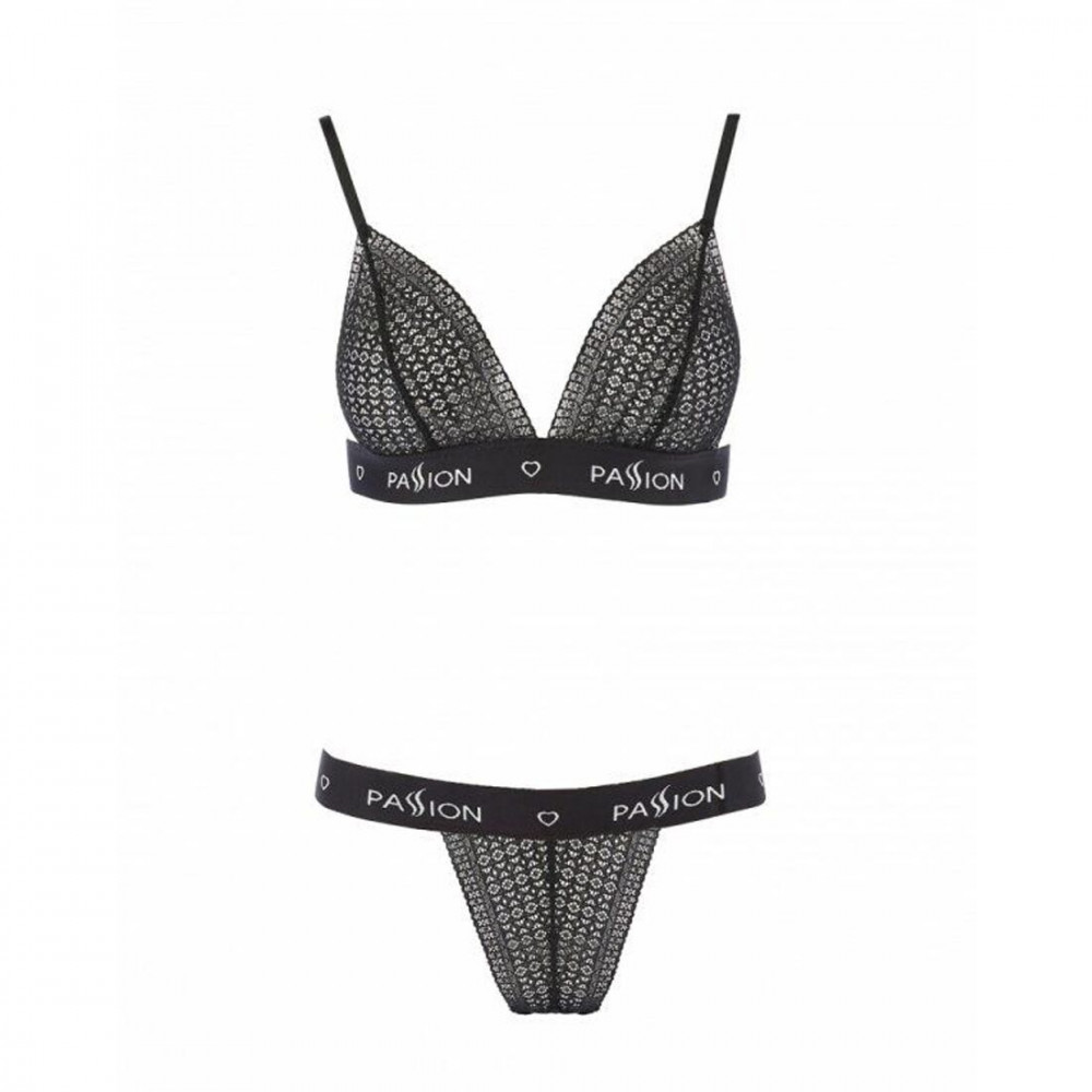 Эротические комплекты - Комплект белья GLAMISS SET black L/XL - Passion Exclusive 3